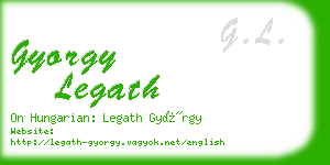 gyorgy legath business card